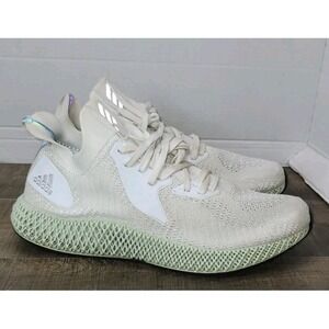Adidas AlphaEdge 4D Men's Running Shoes, FV4687, White/Green, US Size 13